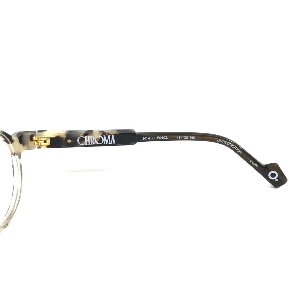 Etnia Barcelona Eyeglasses Frames CHROMA N43 WHCL White Clear Tortoise 48-20-140